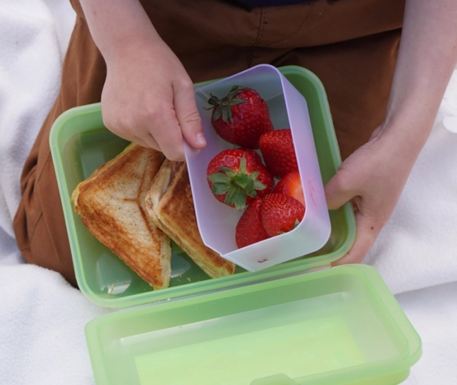 Decko Lunch Box with Compartment Orange