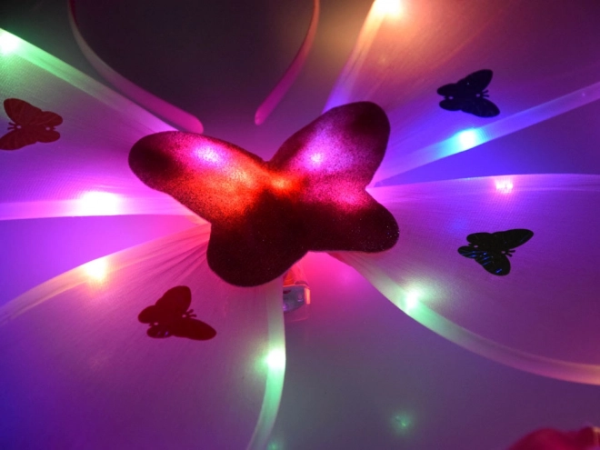 Pink Fairy Costume with Glowing Butterfly Wings – Bright Pink