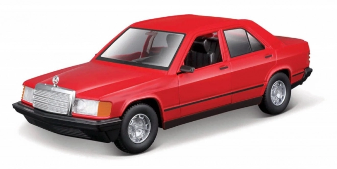 Metal Model Mercedes-Benz 190E 1987 1/24 Red