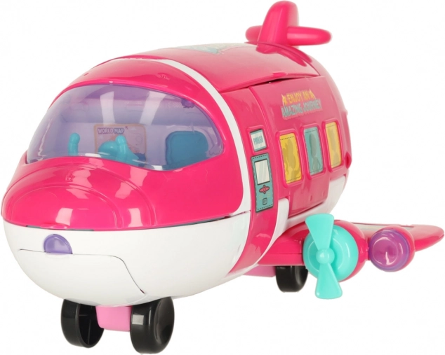 Aereo per bambole 2 in 1 con accessori rosa