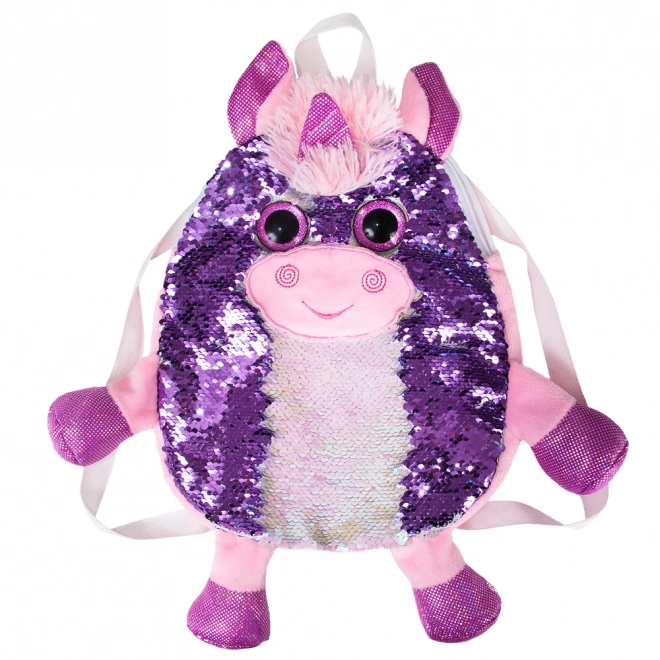 Unicorn Sequin Backpack Purple