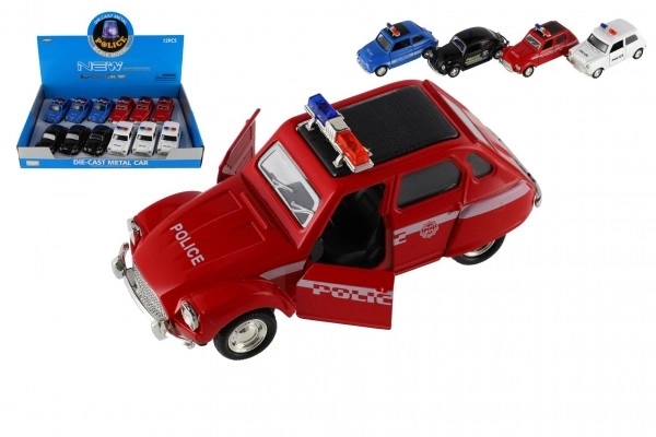 Retro Police Car Toy with Light 11cm