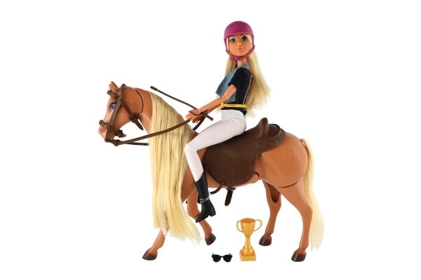 Anlily Equestrian Doll with Grooming Horse Set