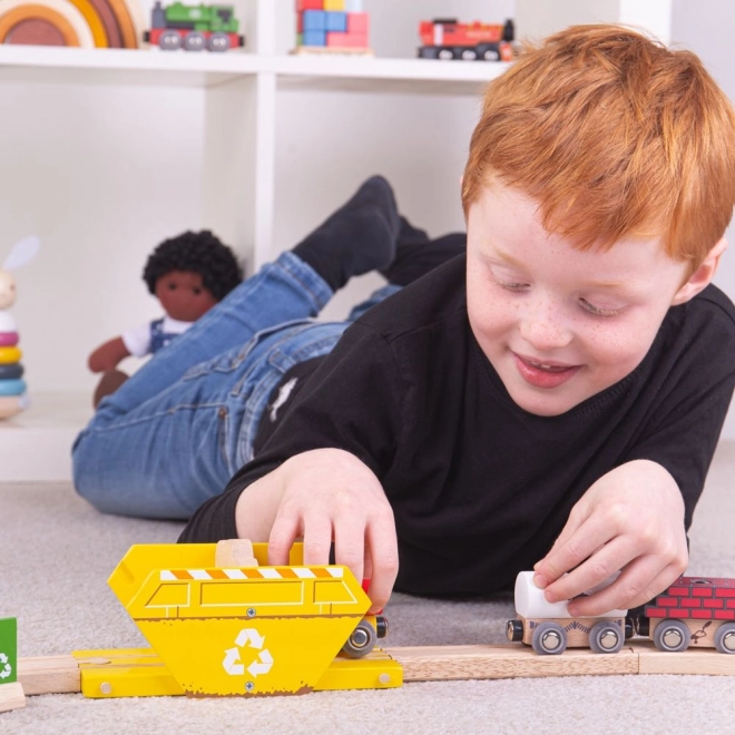 Recycling Container for Wooden Train Set