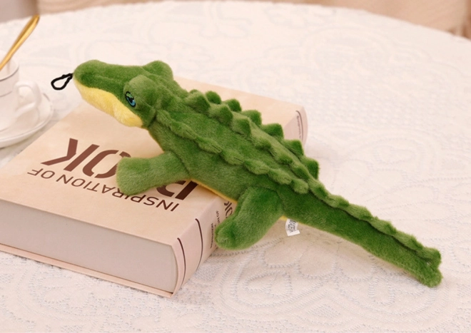 Colorful Plush Crocodile Toy with Squeaker 30cm