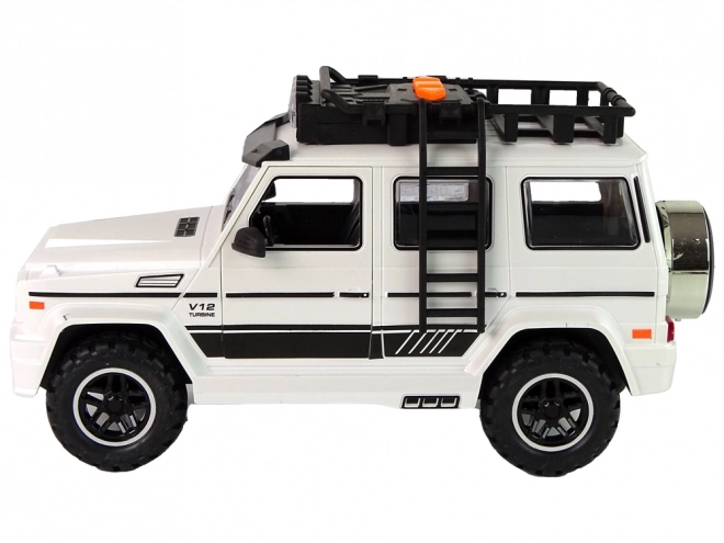 White Off-Road Vehicle with Batteries