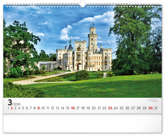 Wall Calendar with Czech Landscapes 2025