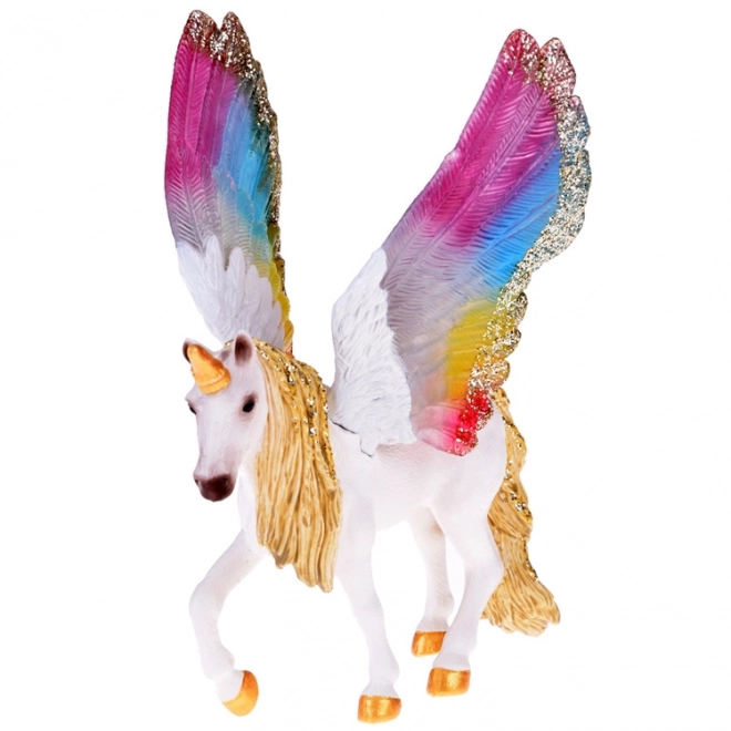 Unicorn Pegasus Figure with Rainbow Wings