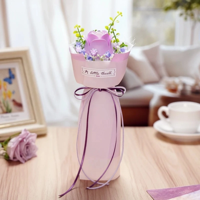 3D Puzzle Purple Rose