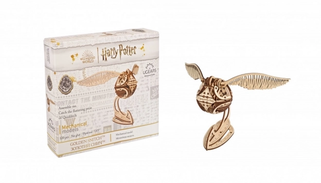 Ugears 3D Wooden Mechanical Puzzle Golden Snitch, Harry Potter