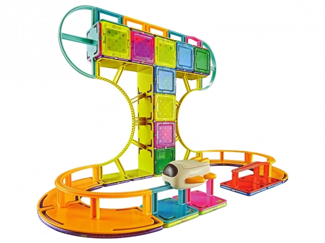 Magnetic Construction Blocks - Sky Track 62 Pieces