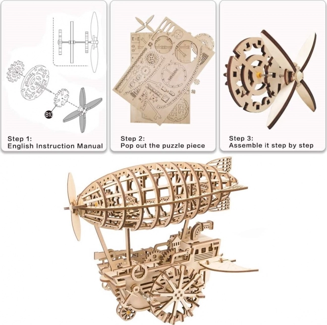 Robotime Rokr 3D Wooden Puzzle Airship