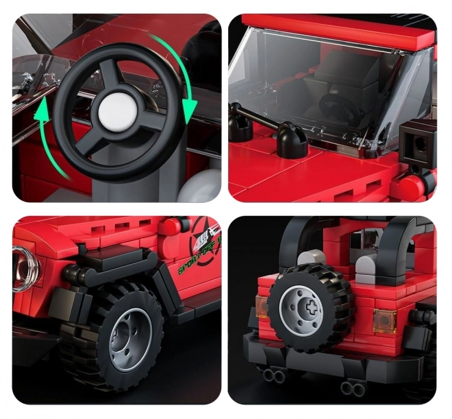 Red Off-Road Vehicle Building Block Set