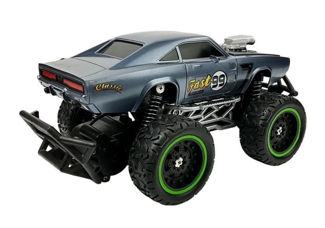 Remote Control Off-Road Car with High Wheels - Navy Blue