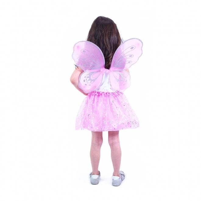 Pink Butterfly Tutu Costume Set with Wand and Wings