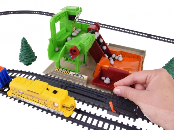 Large Electric Train Playset with 320cm Quarry Track