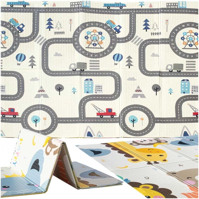 Educational Foam Play Mat Animals and City Roads