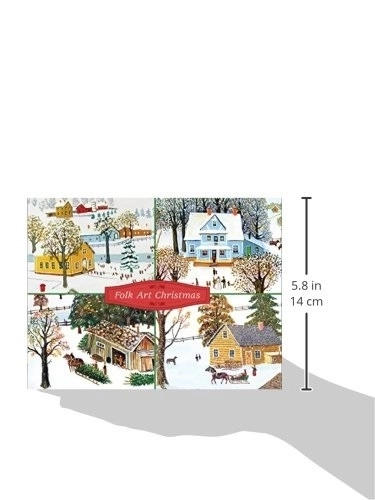 Christmas Folk Art Postcard Box by Konstantin Rodko