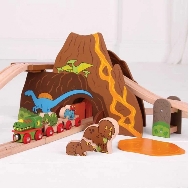 Wooden Dinosaur Train Set