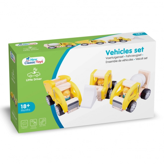 Wooden Construction Vehicle Set