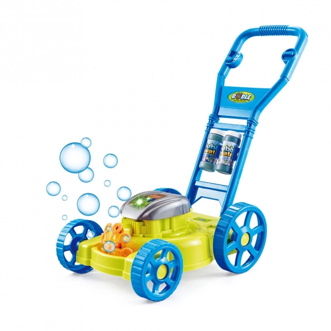 Bubble Making Lawn Mower Toy Blue With Music