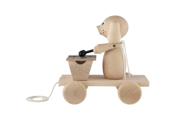 Pull Along Wooden Dog with Xylophone Toy