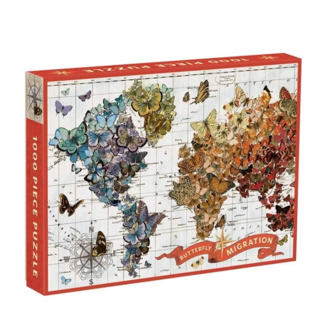 Golden Butterfly Migration Puzzle by Wendy - 1000 Piece