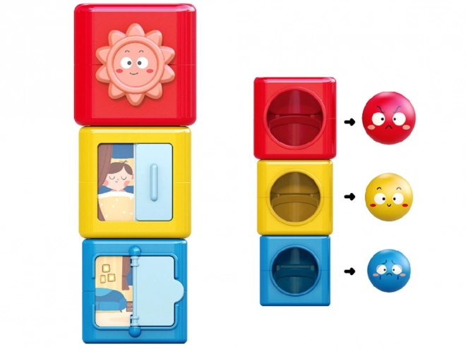 Colorful Sorting Tower with Blocks for Kids