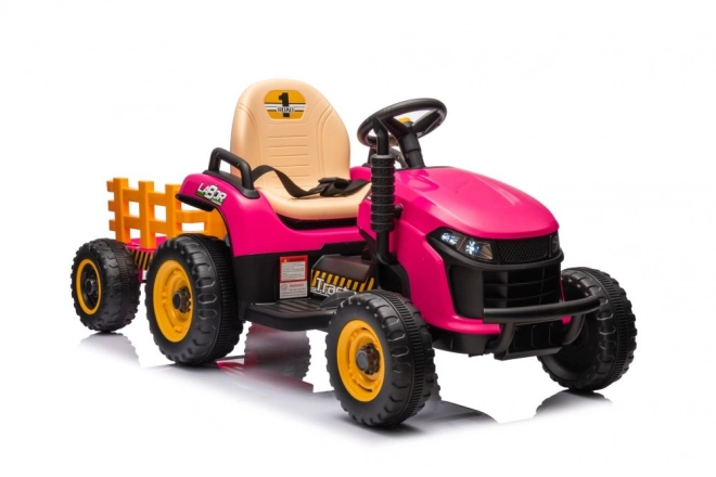 Battery Operated Pink Tractor