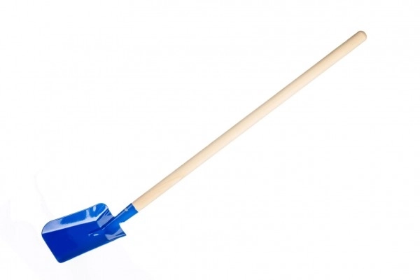 Red Shovel with Wooden Handle – Blue