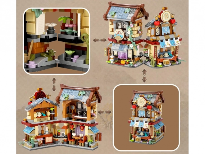 Traditional Chinese Market Building Blocks Set