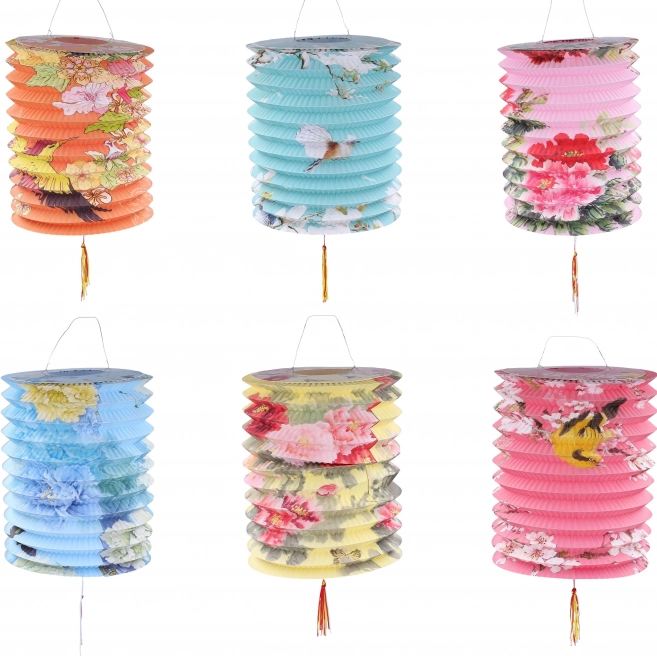 Lampion Cylinder Natur 16 cm