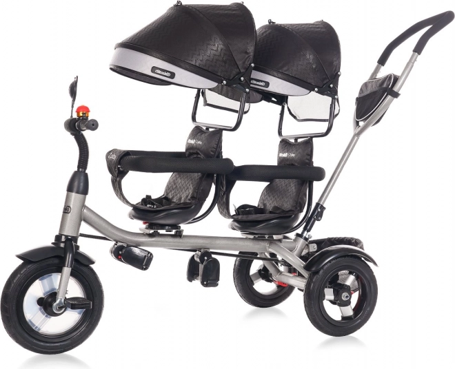 Chipolino Twin Tricycle 2Play Obsidian Silver