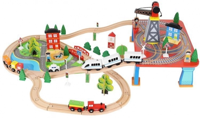 Wooden Battery Operated Train Set