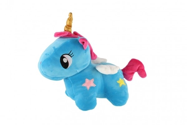 Blue Plush Unicorn 24cm