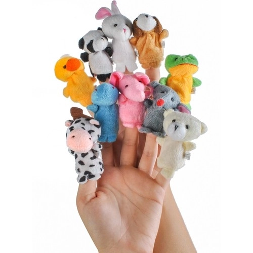 Set of 10 Animal Finger Puppets