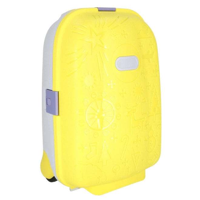 Children's Yellow Cabin Suitcase with LED Wheels