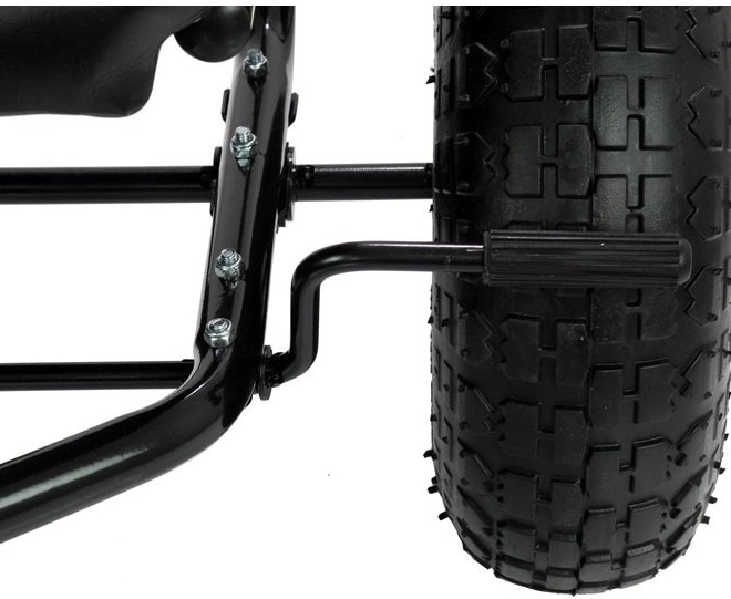 Pedal Air Kart + Inflatable Tires + Adjustable Seat – Black
