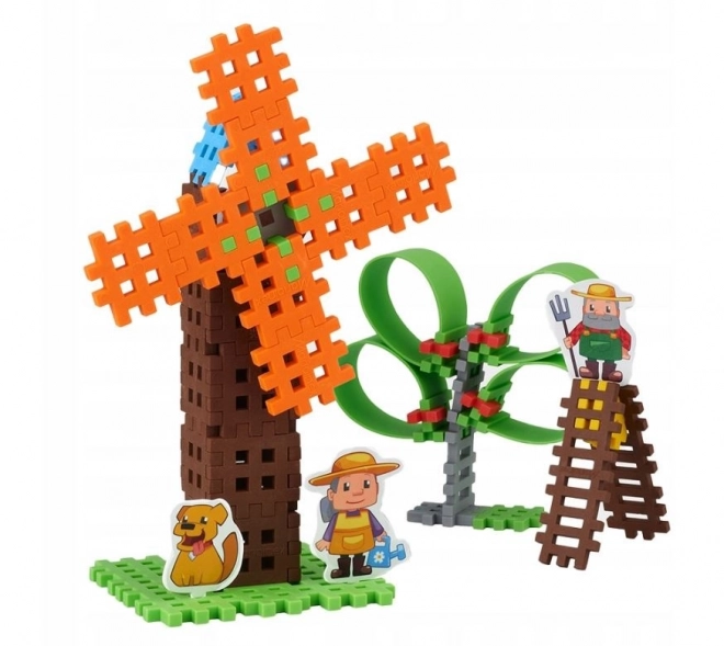 Mini Waffle Construction Blocks - Farmer Set Small Blister