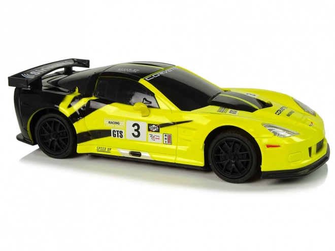 Remote Control Corvette C6.R Toy Car - Yellow