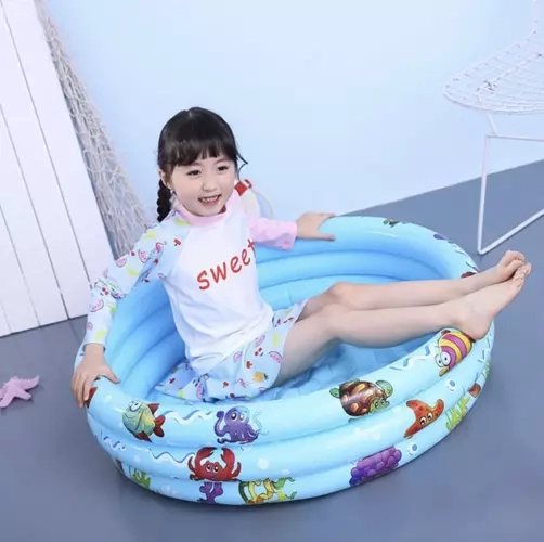 Inflatable Children's Pool with Soft Bottom