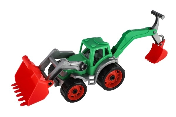 Tractor With Loader And Backhoe Set