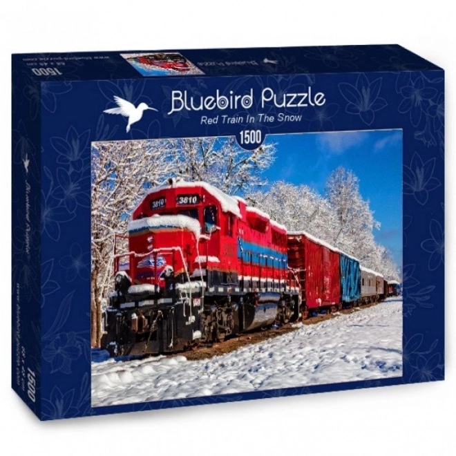 Bluebird winter train 1500 piece puzzle