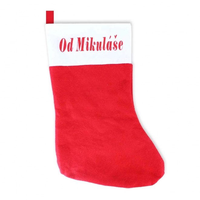 Christmas stocking with st nicholas inscription