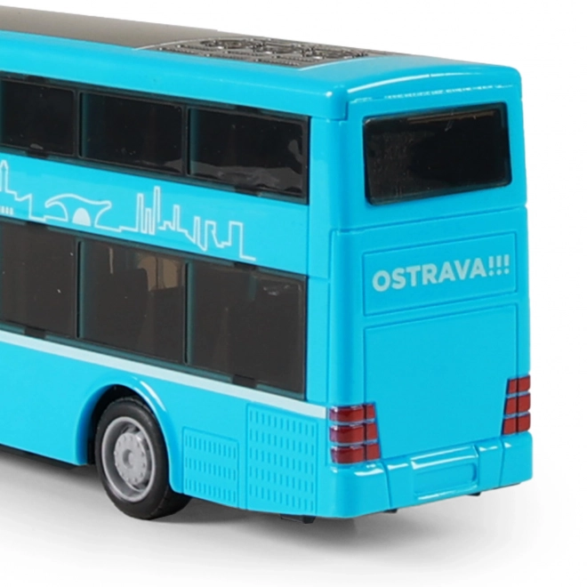 Blue Double Decker Bus Toy