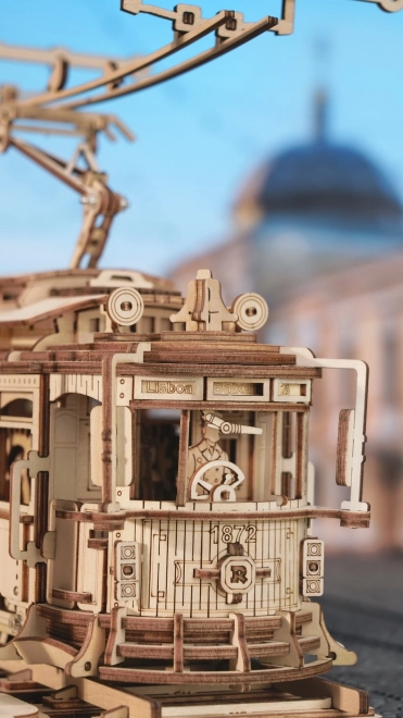 3D Wooden Mechanical Tram Puzzle