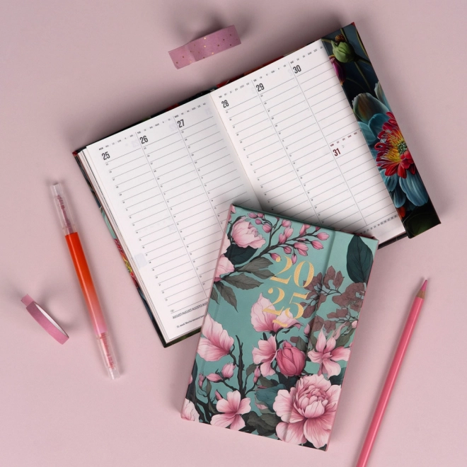 Weekly Magnetic Planner Pink Flower 2025