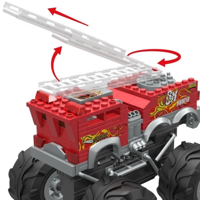 Costruzioni Mega Hot Wheels Camion dei Pompieri Monster Trucks con Quad ATV