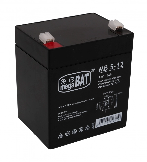 Rechargeable Vehicle Battery 12V 5AH