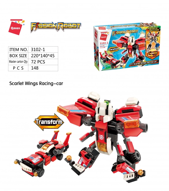 Qman Guardian Racer Scarlet Wings 2-in-1